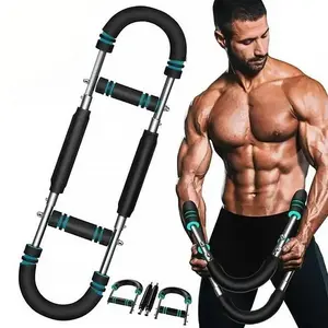 Adjustable Chest Clip Trainer & Twister Arm Exerciser 40-100Lb Multi-Functional Forearm Strengthener Portable Home Fitness Equipment for All Age Groups