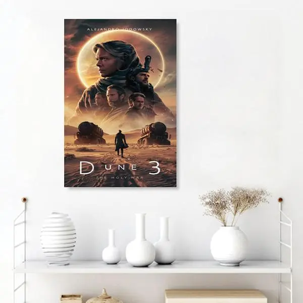 Dune 3 Movie Poster - Otaku Sci-Fi Artwork, Modern Canvas Print, Living Room Home Decor, Movie Fan Gift