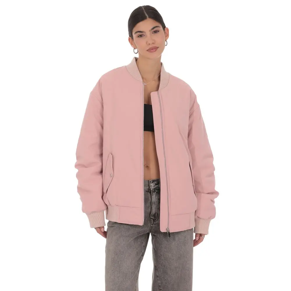 Oversized Bomber Jacket in Pink Oversized Bomber Jacket in Pink
