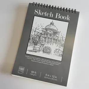 110gsm A4 Sketch Book with Vintage Cityscape Cover, Drawing Art Supplies – Thick, Bleed-Resistant Paper Resists Smudging, Spiral Bound for Sketching, Perfect for Pencils, Charcoal, Ink & Markers for Art Practice & Creative Journaling