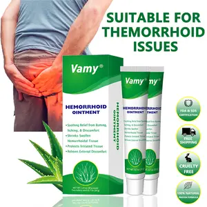 VAMY Organic Aloe Soothe Hemorrhoid Cream-Gel (1.4oz) with Lidocaine & Phenylephrine, Natural Therapy Solution for Pain Relief, Swelling, Itching, Sensitive Skin Repair, 24 Month Shelf Life, Relieves Discomfort,summervibes