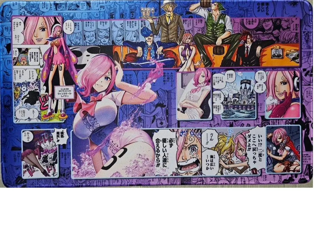 O-P Vinsmoke Reiju Deskmat Pirates Playmat Mouse Pad Cozy Gaming Desk Mat Anime Setup Pad