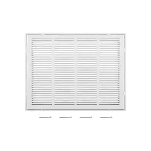 VEVOR Return Air Filter Grille, Fits W24x H18 Inch Duct Opening, Filter Not Included, Return Air Vent Cover for Wall, Powder-Coated Steel Return Air Grill Detachable Face/Door for 1 inch Filters