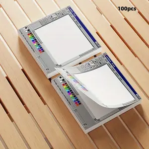 Vintage Computer Sketch Pad Paper Drawing Paper Art Sketch Book 100 Pages, Square Shape, Perfect for Creative Individuals and Office Use, Ideal for Handmade Vintage Style Art