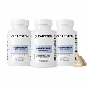 MINDBODYSKIN 3 Bottle Hormonal Acne Supplement - Digestive Support, Liver Detoxifiers, Hormone Balancing, Mood Support, Reduces Stress, PMS Acne, Excess Oil, 270 Capsules Healthcare Edible Dietary Fitness Vitamin