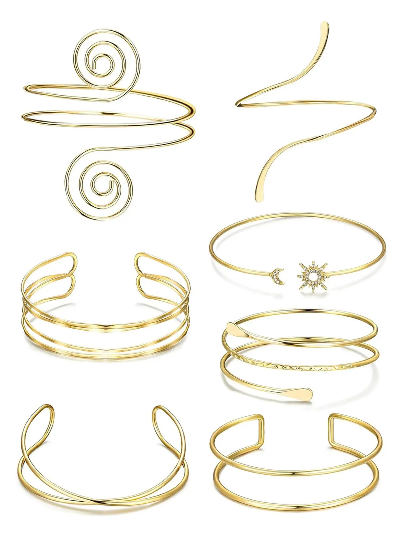 Women's Elegant Minimalist Cuff Bangle Bracelet, Trendy Exquisite Arm Cuff Bangle, Chic All-match Vintage Jewelry as a Gift, Trendy Jewelry Accessories, Double Layered Bracelets, Fashionable Bangles, Stackable Cuff Bracelet