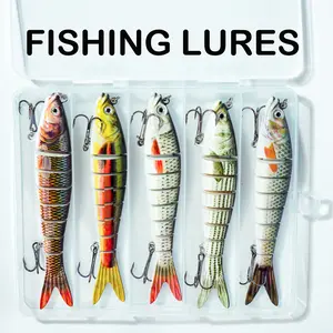 Easy Catch Swimmax, Magic Noisy Turbulent Wiggling and Vibrating Actions for More Bites, Segmented Swimbait Jointed by Dyneema Strongest Fiber, Lifelike Fishing Lures for Relax Family Fishing