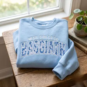 Embroidered Floral War College Basgiath Sweatshirt, Fourth Wing Shirt, Fantasy Bookish