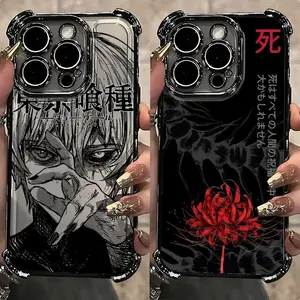Anime cool T-Tokyo G-Ghoul Plating Phone Case For iPhone 17 Air 16 15 14 13 12 11 Pro Max Plus Samsung S25 S24 S23 S22 Plus Ultra Airbag Protective Personalized Casing