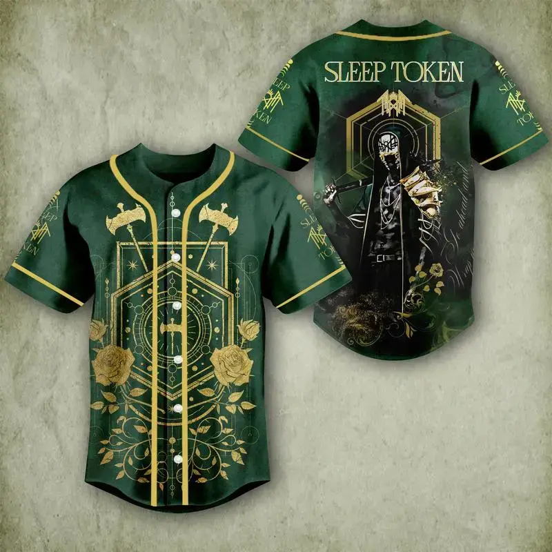 Sleep Token 2026 Baseball Jersey - Limited Edition Casual Jersey for Men, Unisex, Concert 2026 Shirt