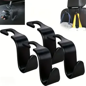 2/4/6 Pack Car Headrest Hooks, Universal Hidden Car Seat Back Organizer Hooks for Hanging Purses, Bags, Groceries, and Coats, Easy to Install, Durable Auto Accessories for Most Vehicles, Car Storage Organizers