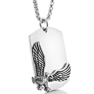 Eagle Pendant Necklace with Mirror Polish Stainless Steel