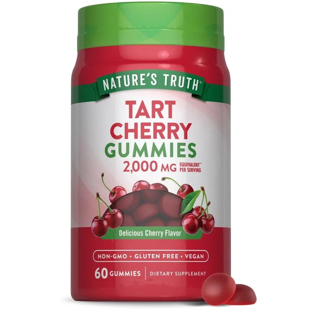 Nature's Truth Tart Cherry 2000 mg - 60 Count - Vegan, Non-GMO & Gluten Free Supplement - Cherry Flavor