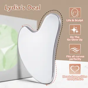 304 Stainless Steel Gua Sha Facial Tools. Comfort Guasha Tool for Face or Body Massage. Skin Care Tool for Body Treatment, Metal Beauty Essentials