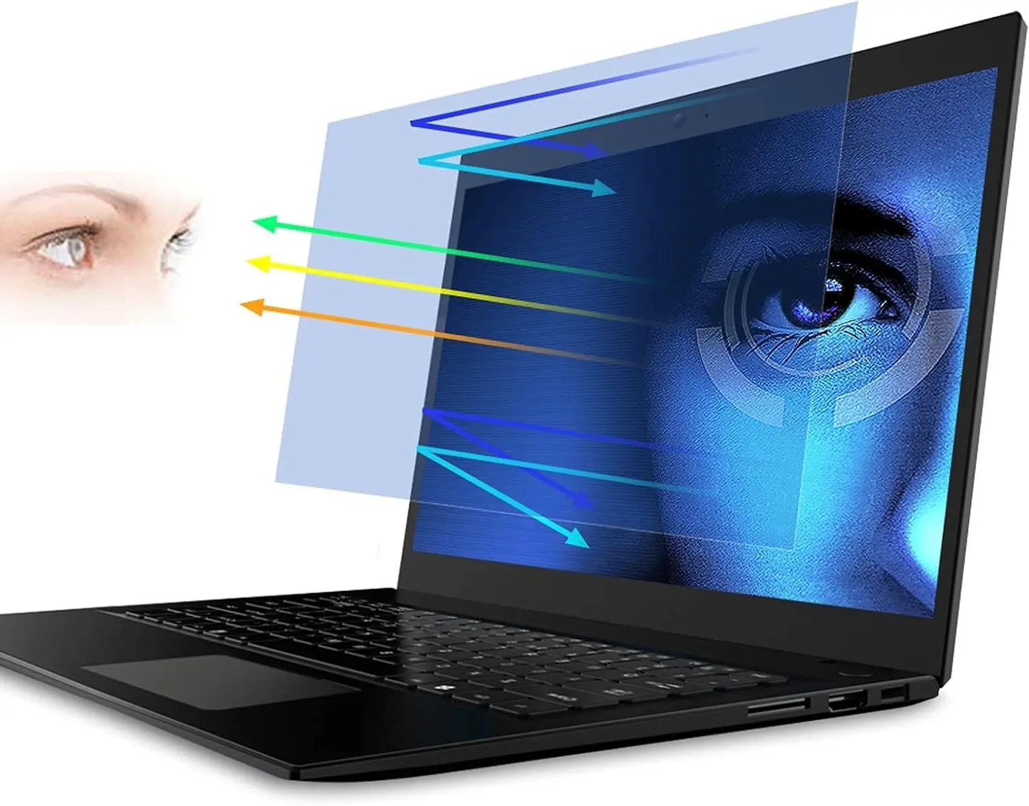 2 Pack 14 Inch Laptop Screen Protector Eye Protection Anti Glare Anti Blue Light Film for 14" 16:9 Aspect Ratio Laptop