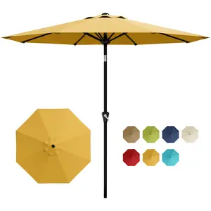9FT Outdoor Patio Umbrella with UV50+ Protection for Patio Garden Pool