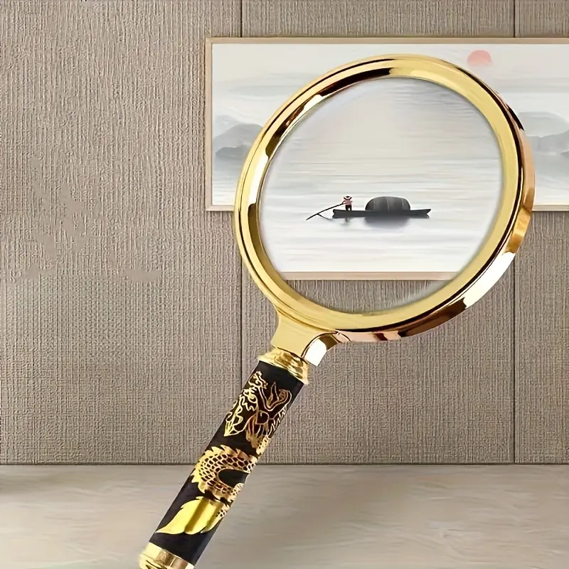 An Upgraded High-Definition Handheld Magnifying Glass That Is Drop-Resistant And Does Not Require Charging, Ideal for Seniors Reading Maps Or Observing Insects