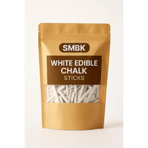 (HOT-2026!!!) SMBK Edible White Chalk Pencils, Natural Slate Sticks for Pica, Indian Clay Dirt Chalk, 110 gm