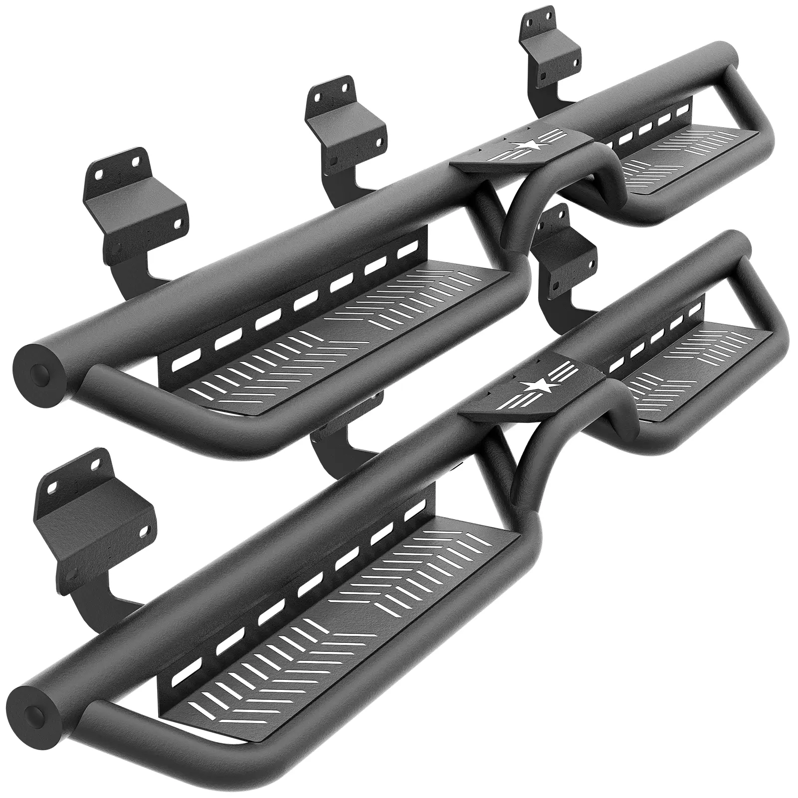 【EYOUHZ】Carbon Steel Pickup Running Boards, Easy Installation Automotive Side Steps with Installation Instructions & Enhanced Traction for 2015-2026 Ford F150 SuperCrew Cab, 2017-2026 Ford F250-F350 Super Duty Truck Accessories, No-Hassle Service