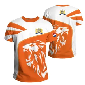 Netherlands Orange Lion T Shirt, Dutch Flag Football Fan Tee, Oranje Soccer Supporter Top, Holland Coat of Arms Graphic Unisex Gift
