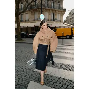 Women's Autumn Punk Trench Coat Full Sleeve Loose Hooded Crop Coat Lapel Bat Sleeve Long Coats 2025 New Lady Y2k Streetwears