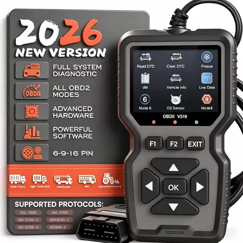 2026 Newest OBD2 Scanner Car Tool - Professional Code Reader with Full OBDII Diagnostic, All OBD2 Modes, Battery Test, 35901 DTC Library, Durable Casing, Ergonomic Design for 1996+ Gasoline-Powered Vehicles