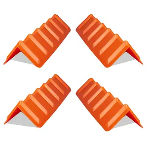 Flatbed Edge Protectors 8" x 8" x 36", V Shaped Winch Ratchet Straps Plastic Corner Protector for Flatbed Cargo Load