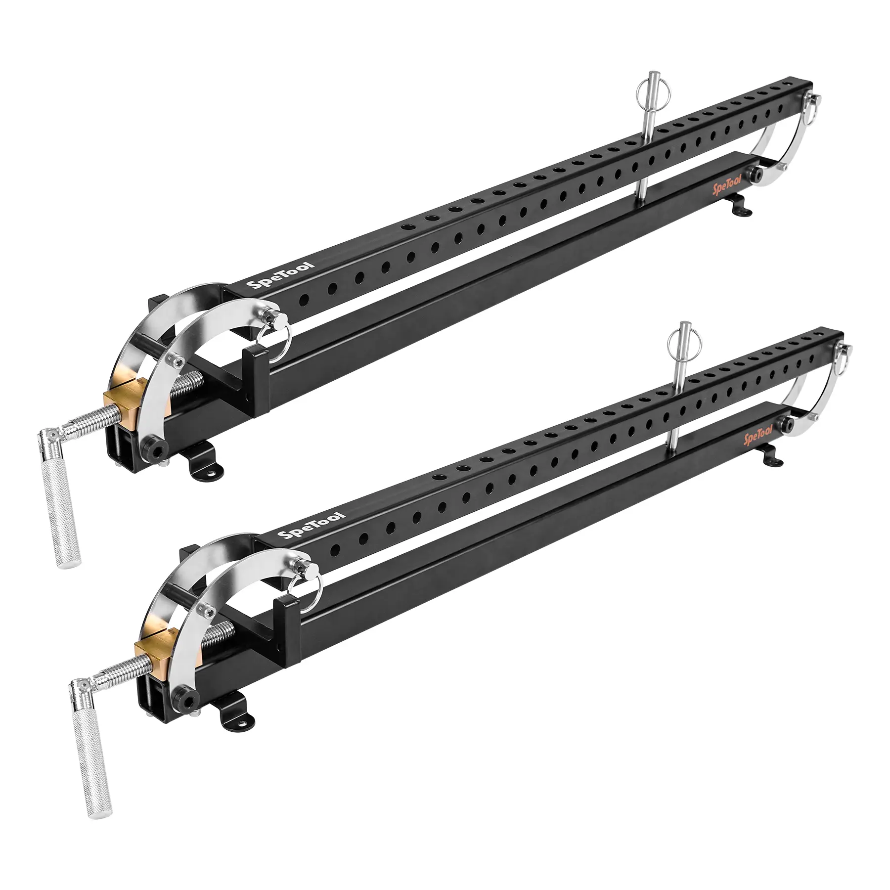 SpeTool 24 Inch Panel Clamp 2-Pack, 4-Way Pressure Steel Parallel Clamps for Woodworking, Cabinets, Tabletops, and Cutting Boards