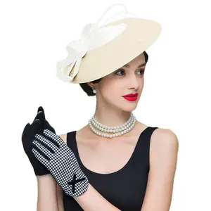 Black White Weddings Church Derby Royal Fascinator Hat
