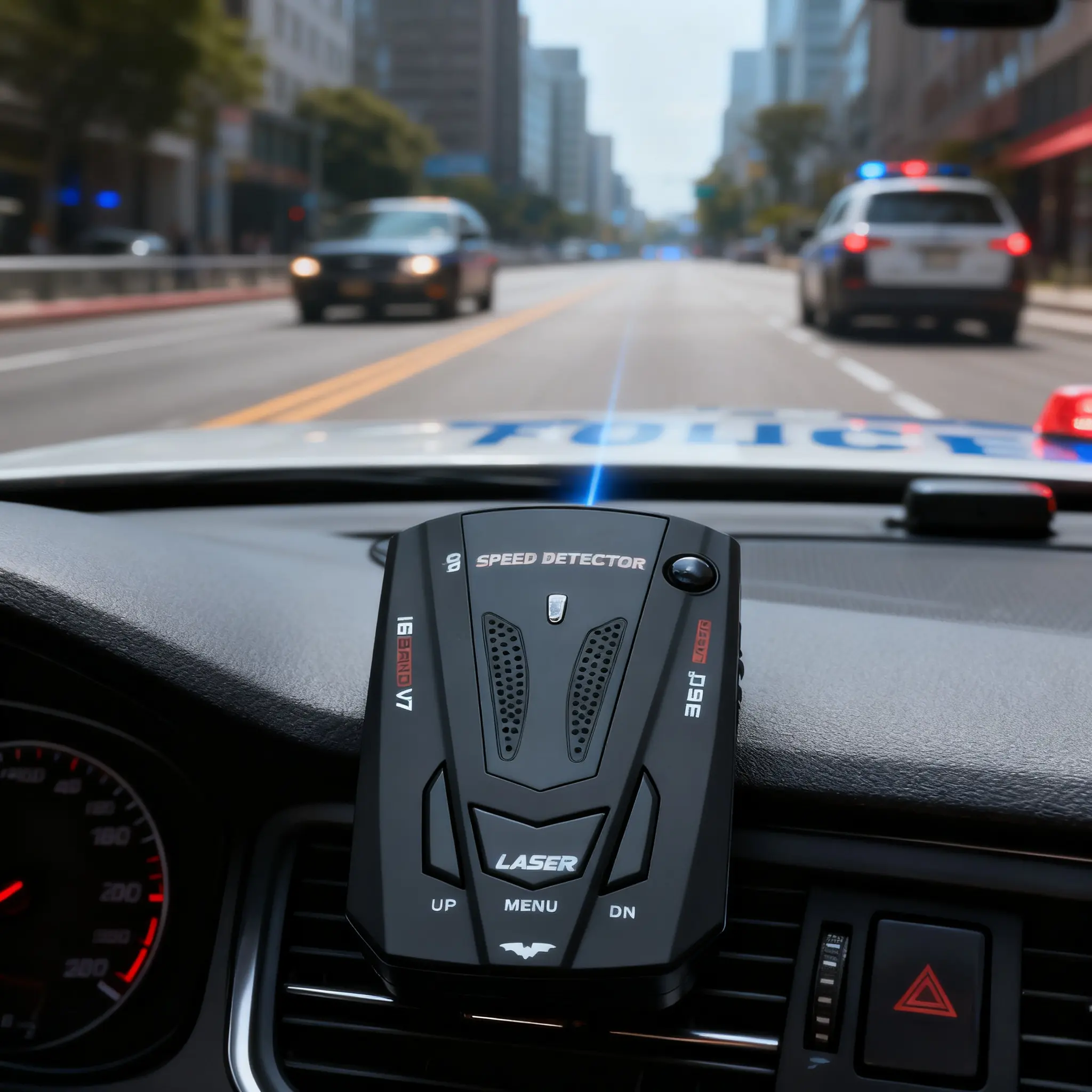Sturdy Wear-Resistant Car Road Safety Monitor, V7 Multi-Band Signal Detection Reminder with Volume Adjustable Voice Alert, Ideal for City Daily Driving