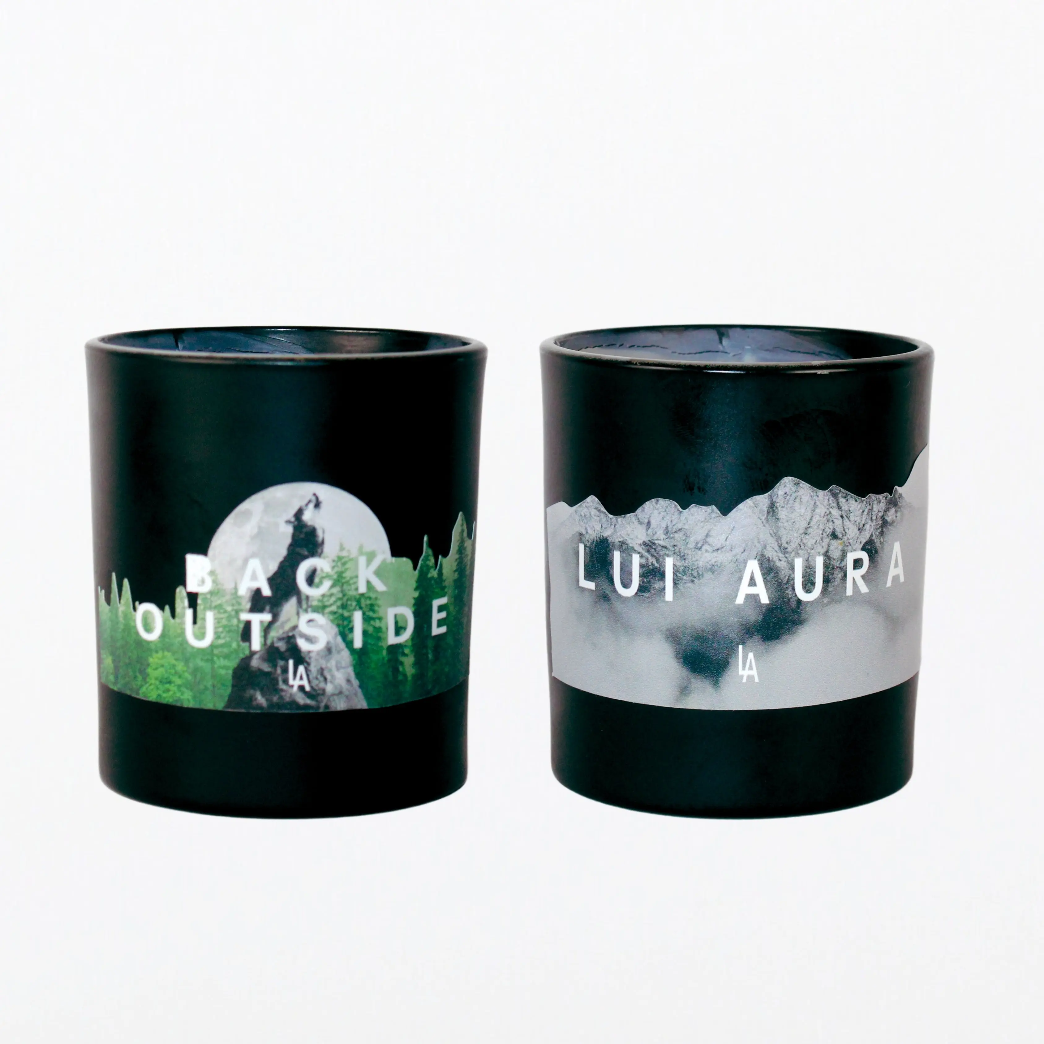 LUI AURA x BACK OUTSIDE CANDLE SET - (8oz Standard) candle wood  wick