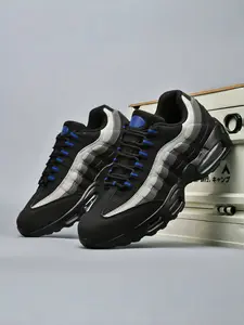 Unisex Multi-Color Versatile Air Cushion Sports Casual Sneaker Shoes: Light Trendy Sports Style, Multi-Color Block, Air Cushion Structure, Mesh & Stripe Details. Ideal for Daily Social & Sports Styling