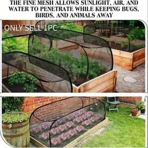 Collapsible Pop-up Mesh Air Plant Protection Net Cover, Sturdy & Durable Outdoor Garden Netting for Raised Beds, Animal, Bugs & Insect Barrier Net, Reusable Protective Net Allowing Penetrate for Growing Fruits, Vegetables and Seedlings