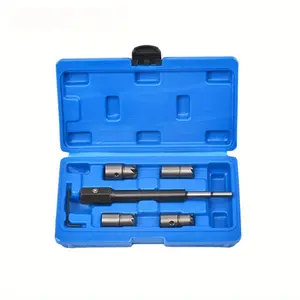 Diesel fuel injector nozzle base reamer cleaning tool remover reamer fuel injector nozzle seat repair set maintenance suitable for most vehicle models