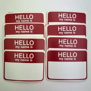 My Name Is Stickers Waterproof Blank Decals Rectangle Name Tag Labels for Easy Identification and Durability