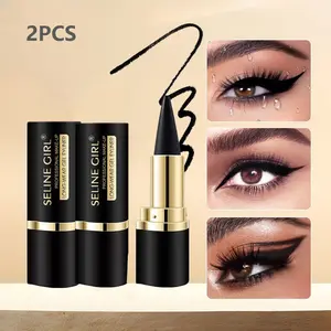 Matte Long-Lasting Eyeliners Set 2PCS  - Waterproof, Smudge-Proof for Cat Eye & Smoky Makeup Looks punk gothic eveliner pen stick solid thick gel