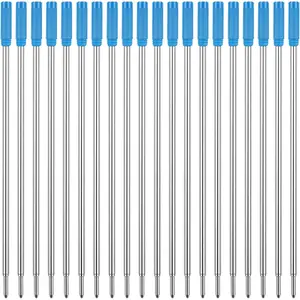 Compatible Ballpoint Pen Refills 20 Pack, 1.0mm Medium Point-Blue, Smooth Writing Replaceable  Ink Refill