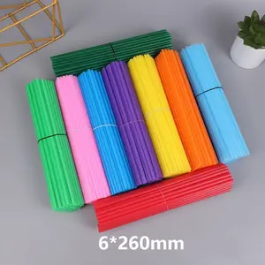 PrimPick 6mm straight disposable plastic straws, PP, children's diy handmade material lavender in stock