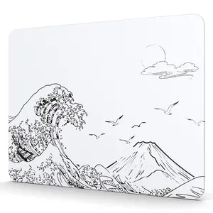 Attack Shark CM05SE Glass Gaming Mousepad,Nano-Micro-Etched Texture,Smooth Glass Surface,High Accuracy,Fast-Moving,Anti-Scratch, PU Leather Super Non-Slip Base,Small Size(410×310mm), Hard Mousepad