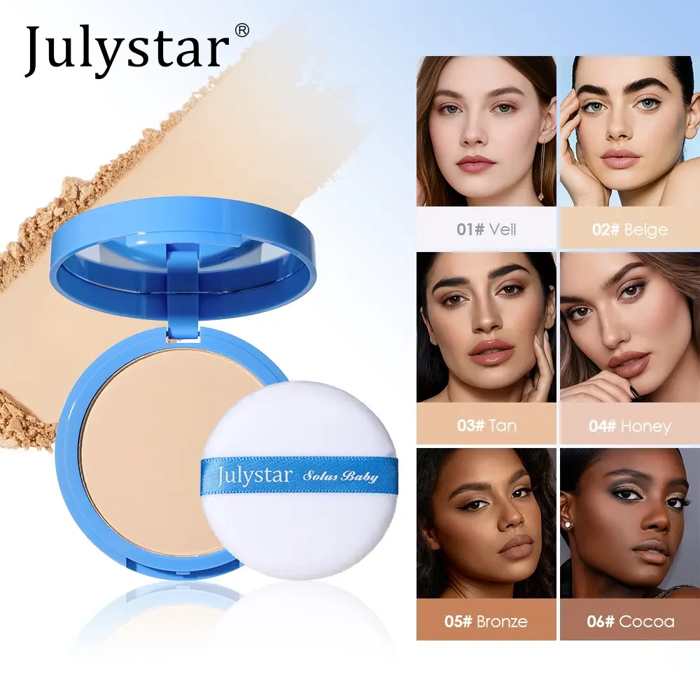 Matte Pressed Powder, Oil-Control Pore-Minimizing, Long-Lasting Setting Powder, 6 Shades for Oily Skin, Daily Makeup, 2026 New