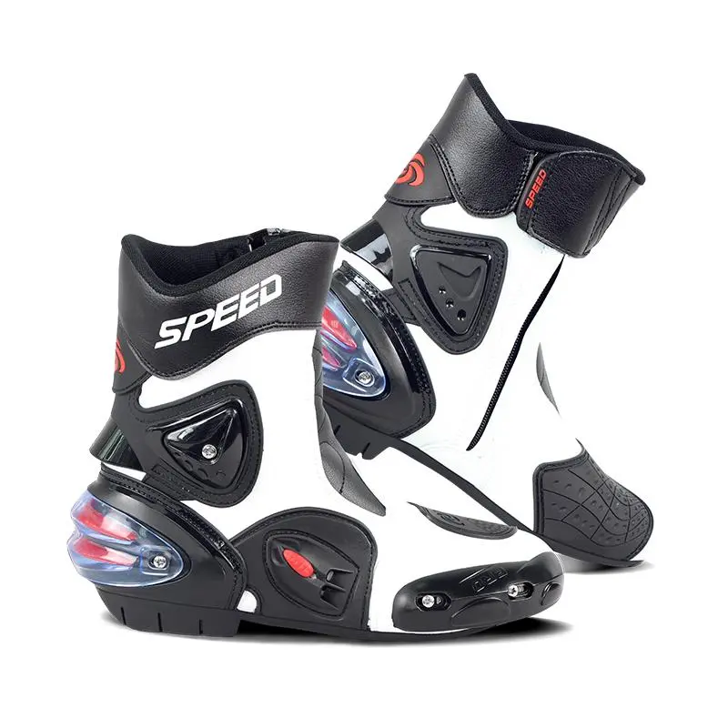 Unisex High-Top Motorcycle Riding Boots with Ankle Protection, Non-Slip, Wear-Resist, Anti-Collision, Breathable, All-Season for Motorcycling, Off-Road Riding