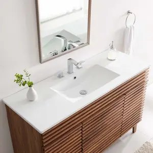 Modway Cayman 48" Single Basin Bathroom Sink in White