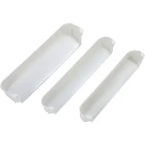 HECASA 29325760166 Refrigerator Door Shelf Kit Compatible with Dometic Refrigerator Freezer Upper Bottom ABS Plastic White Door Shelf Basket Bin Replacement only Durable Appliances