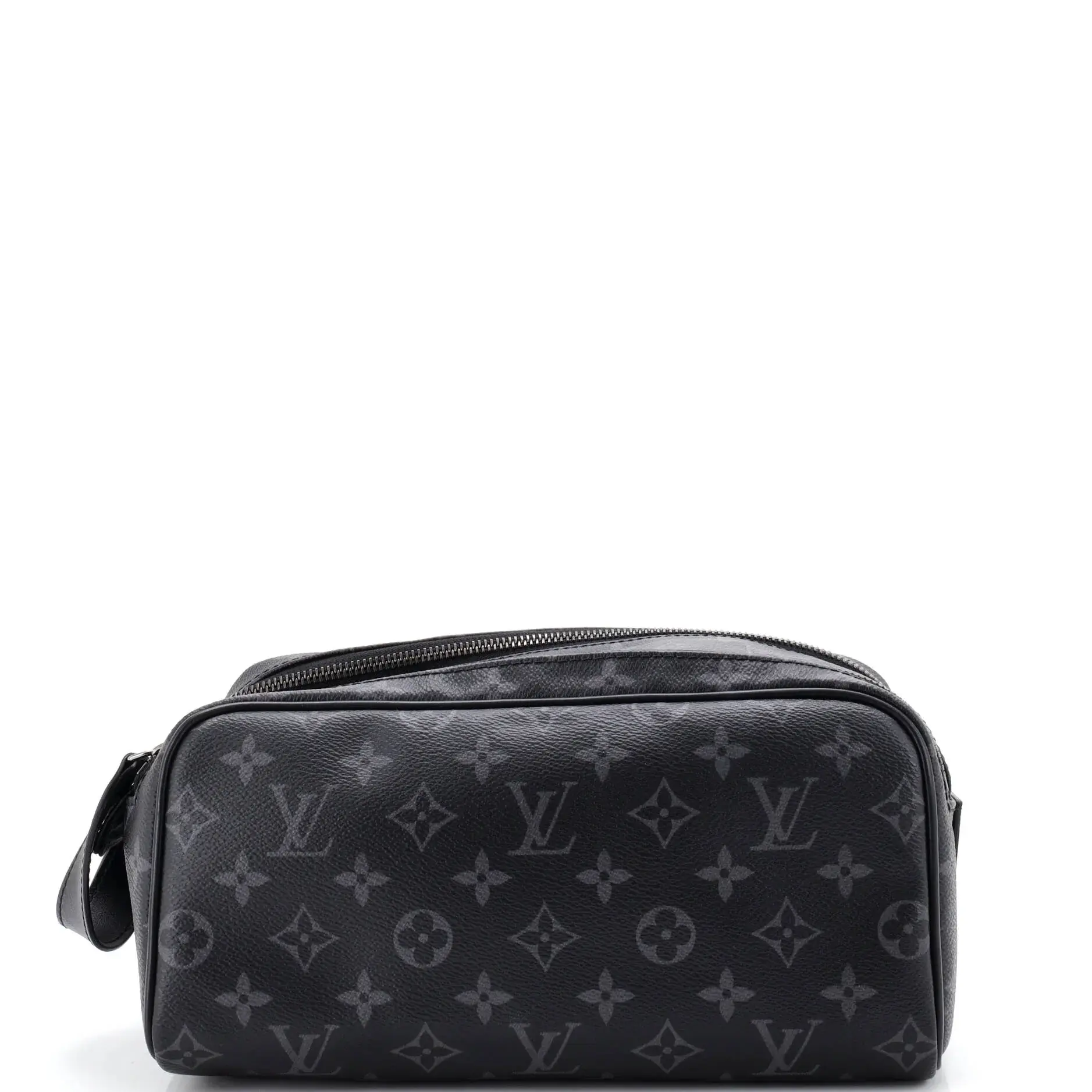 Pre-owned Louis Vuitton Canvas Coated Toiletry Bags Dopp Kit Toiletry Pouch Monogram Eclipse Canvas by Rebag
