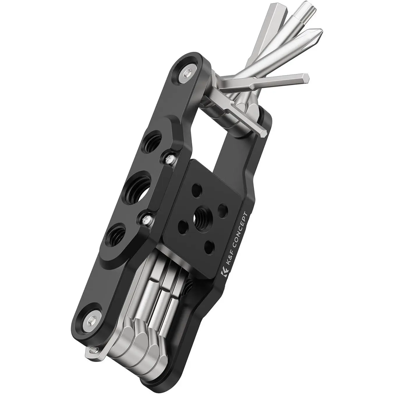 K&F CONCEPT Portable Fold Compact Tool, Folding Hex Key & Screwdriver Multitool Allen Wrench Kit for Photographic Equipment Assembly, Bicycle Repair