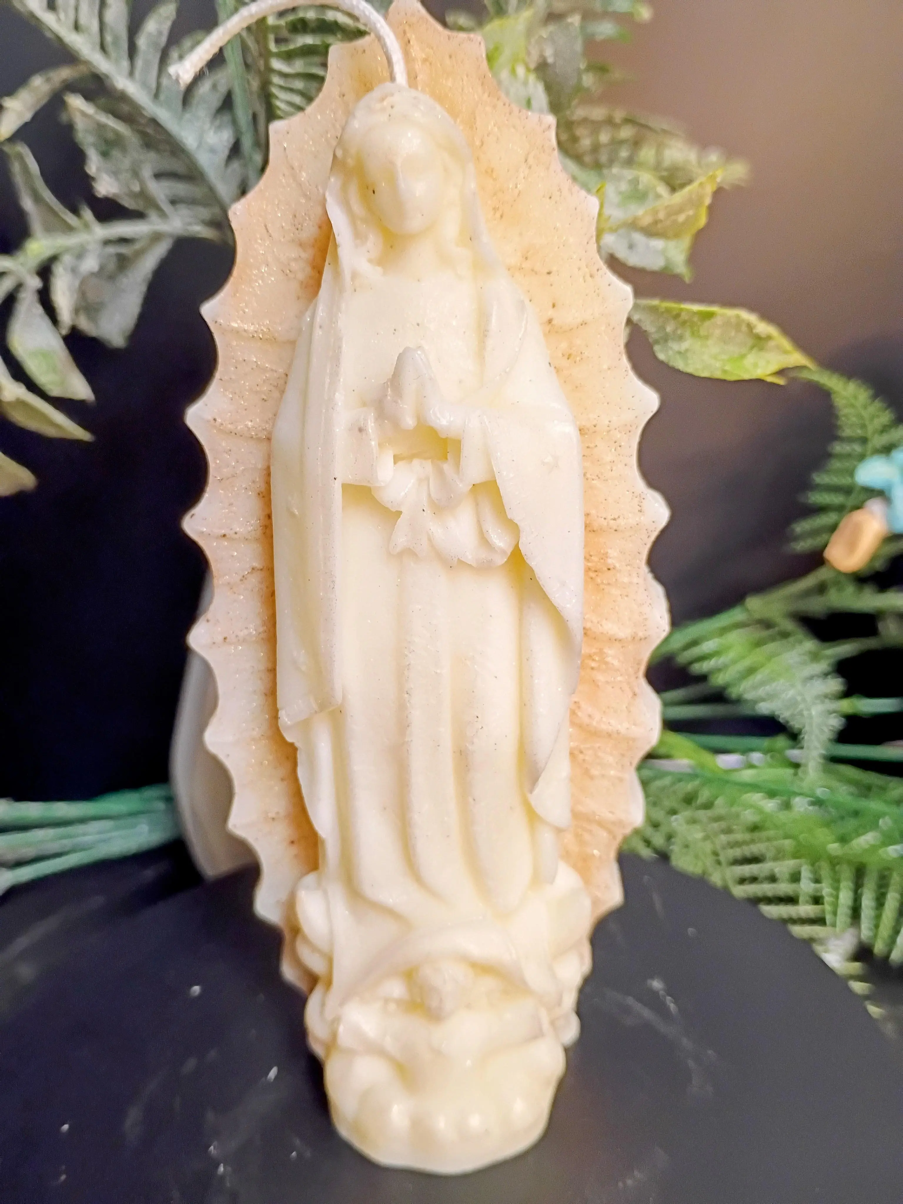 Virgen de Guadalupe Handmade Prayer Candle | Vela Devocional Hecha a Mano | Religious Catholic Candle for Prayer Altar Decor