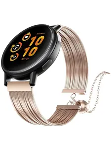 Stainless steel tassel watch band compatible with Garmin Vivoactive 3 /Vivoactive 3 Music/Venu Sq/Venu 2 Plus, 20mm replacement watch band compatible with Garmin Forerunner 245/645