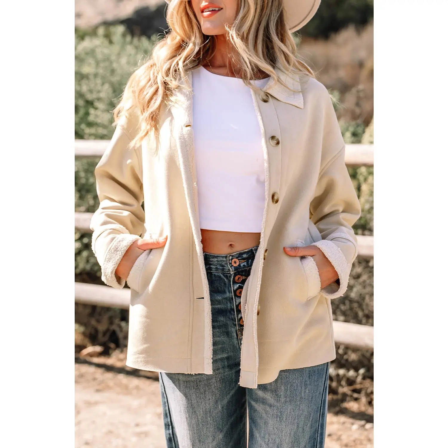 Luxurious Suede Sherpa Lined Jacket