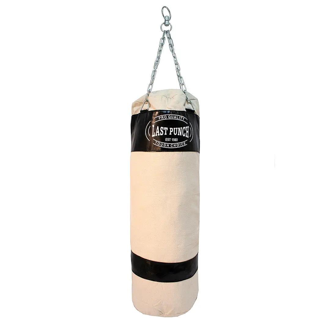 Last Punch Heavy Duty Black Punching Bag with Chains Boxing & MMA Training Bag