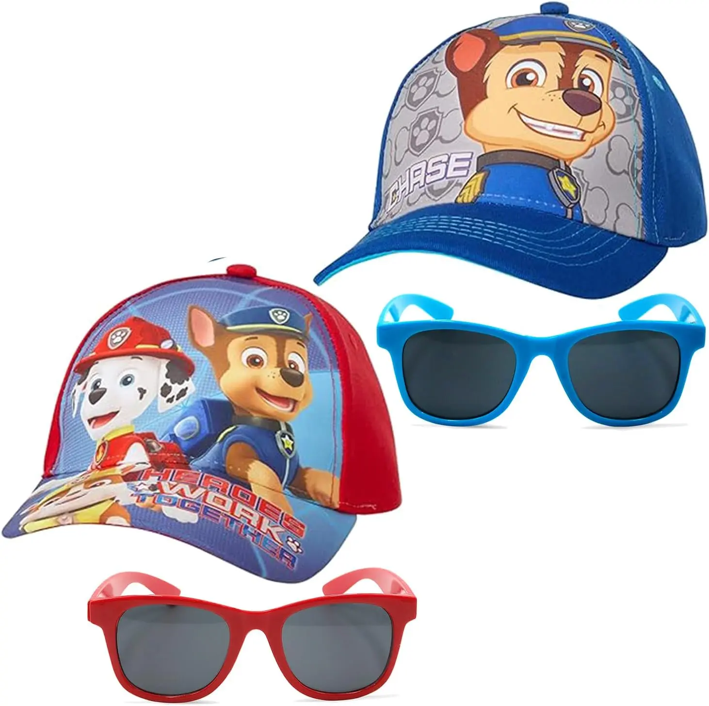 Paw Patrol Toddler & Kids Baseball Cap, Hat Only or Hat + Sunglasses Set, Boys Girls Summer Accessory
